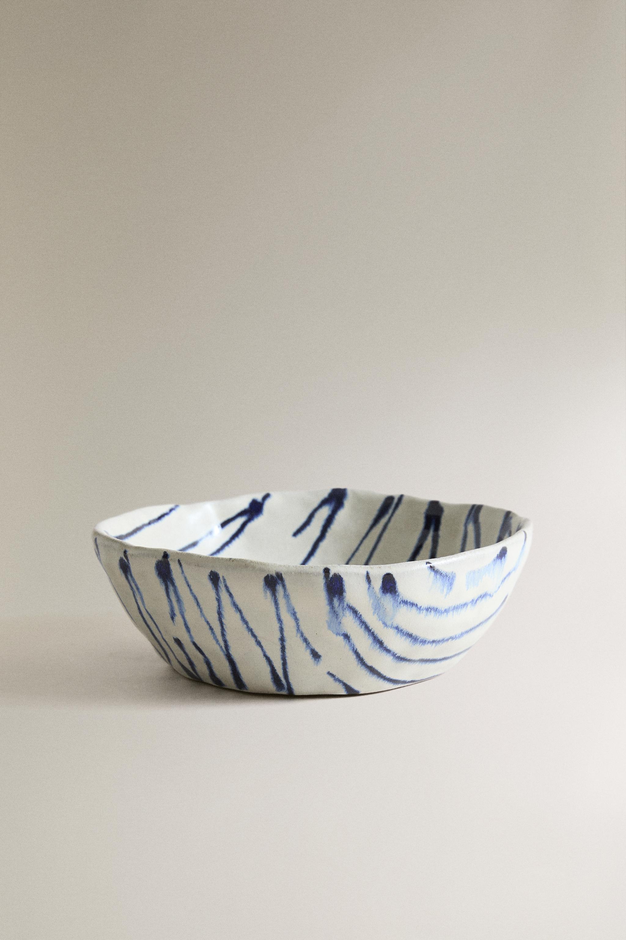 STRIPED EARTHENWARE BOWL